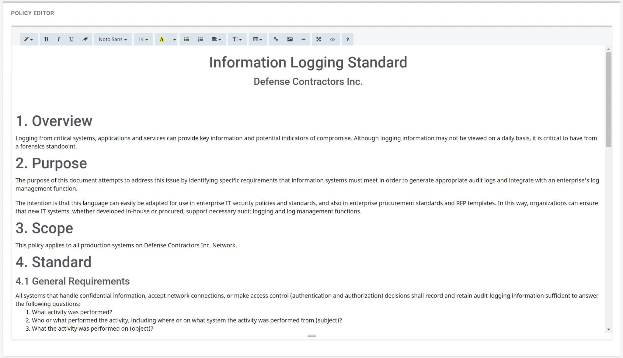 ComplyUp Nist 800-171 Compliance Information Logging