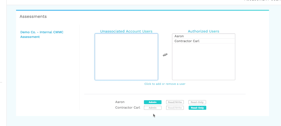 Assigning Assessment User Roles