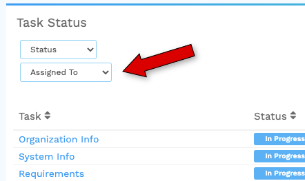 Assigning User Tasks - Sorting Location