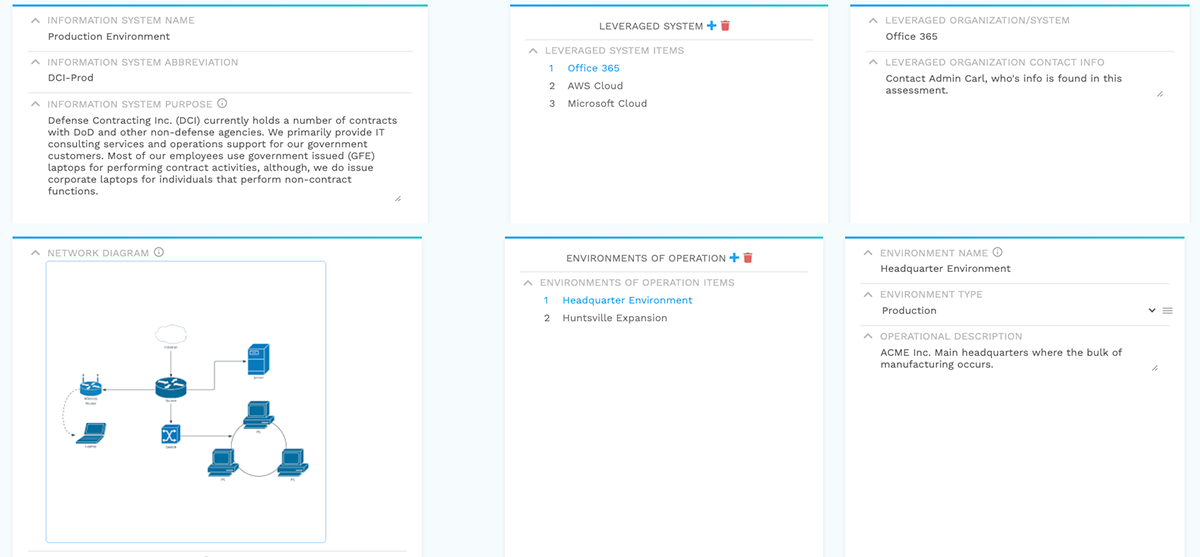 Managing An Assessment - System Information